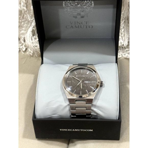 Vince Camuto Men's Silver Tone Watch New with Box